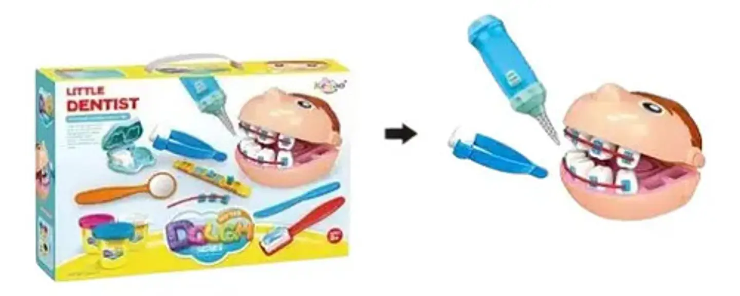 Dentista Plastilina Juego Odontologo Masas Juguete Moldes 3