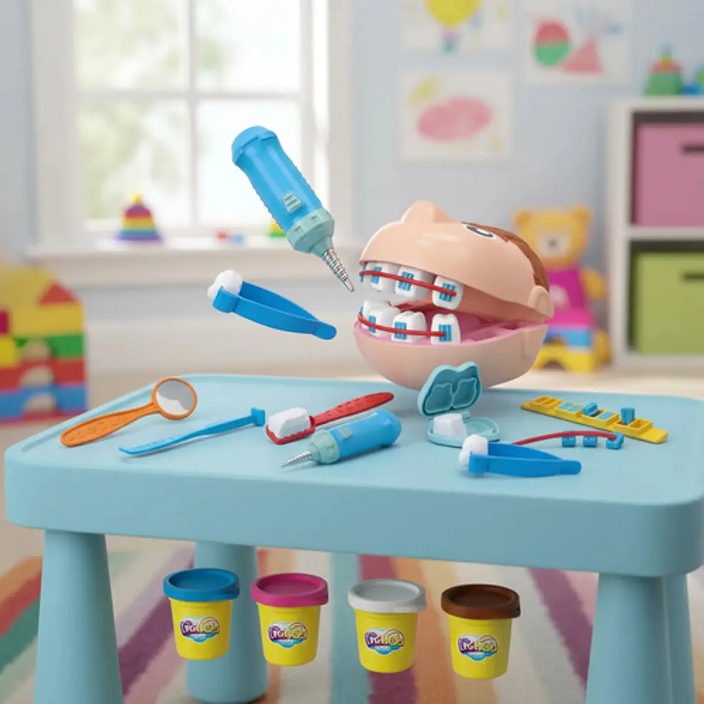 Dentista Plastilina Juego Odontologo Masas Juguete Moldes 5