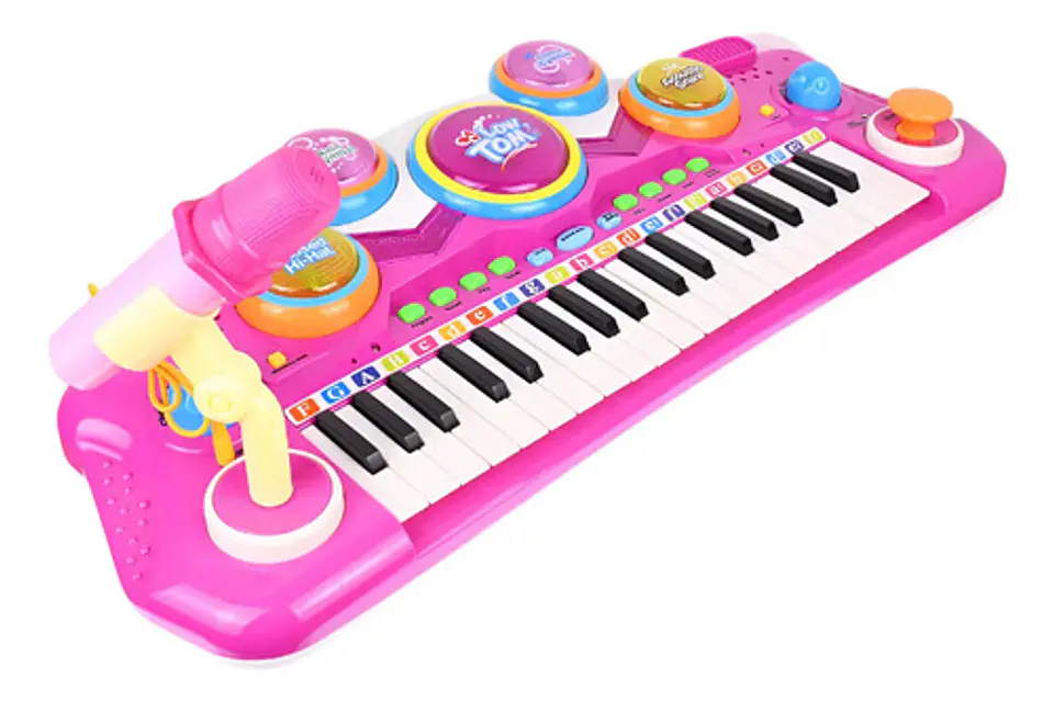 Juguete Piano Teclado Mp3 Bluetooth Microfono Niñas 4