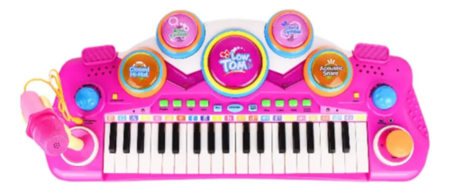 Juguete Piano Teclado Mp3 Bluetooth Microfono Niñas 5