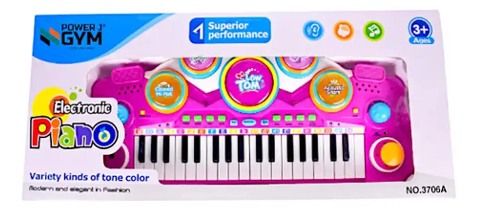 Juguete Piano Teclado Mp3 Bluetooth Microfono Niñas 7