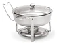 Contenedor Samobar Redondo Buffet 3.78 L Acero Inoxidable - Miniatura 1