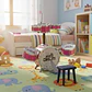 Batería Musical Infantil Jazz Drum 6 Tambores Con Silla Fucsia - Miniatura 1