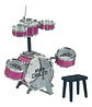 Batería Musical Infantil Jazz Drum 6 Tambores Con Silla Fucsia - Miniatura 2