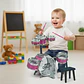 Batería Musical Infantil Jazz Drum 6 Tambores Con Silla Fucsia - Miniatura 4