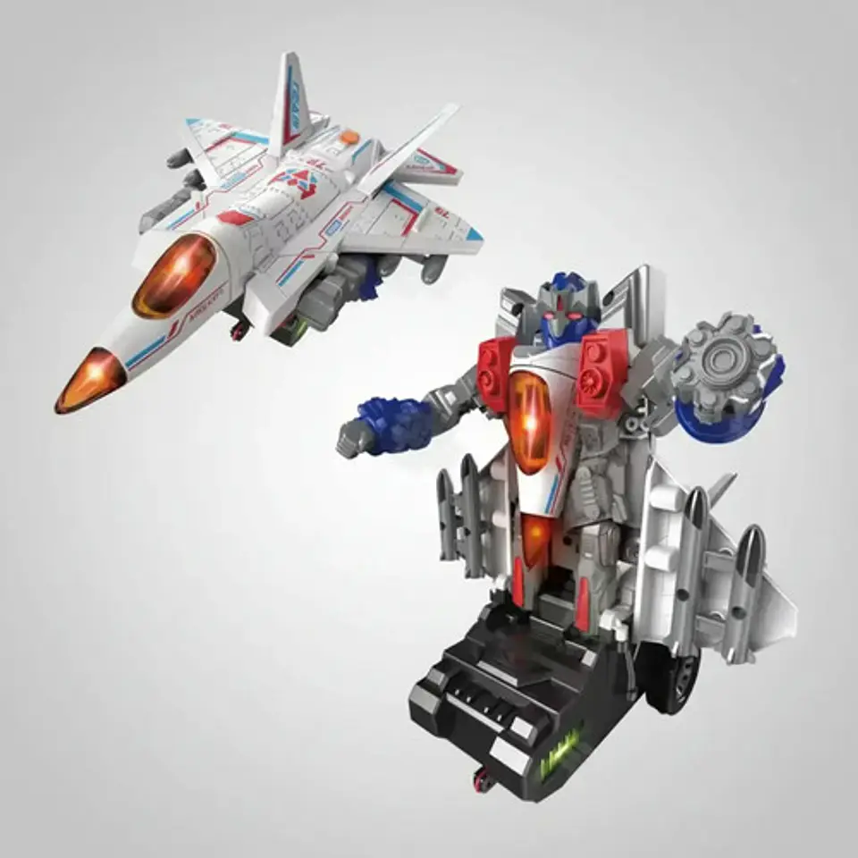Juguete Avión Robot Con Transformación Automática 2 En 1 4