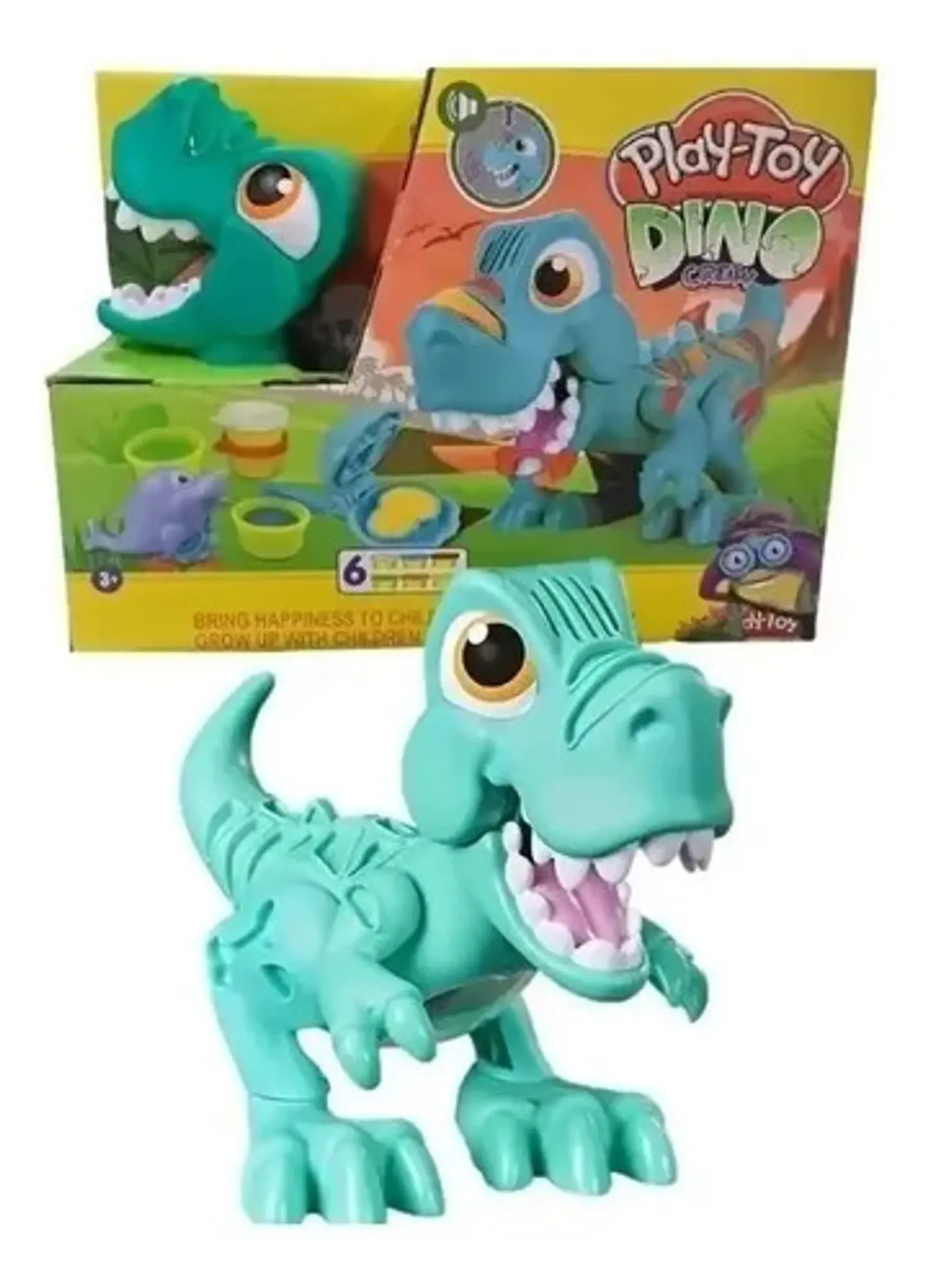 Dinosaurio Play-toy Plastilina-juguete Didactico Con Moldes 1