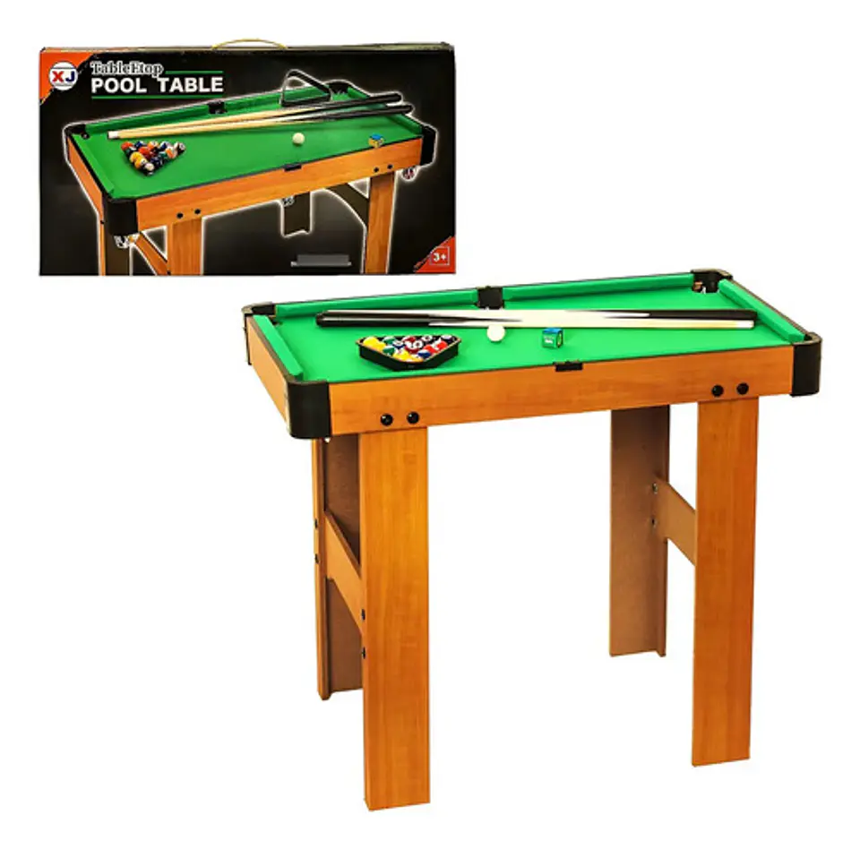 Mesa Billar Pool Xj8829 Verde Lima Madera 73x39x61cm Accesorios Incluidos 1