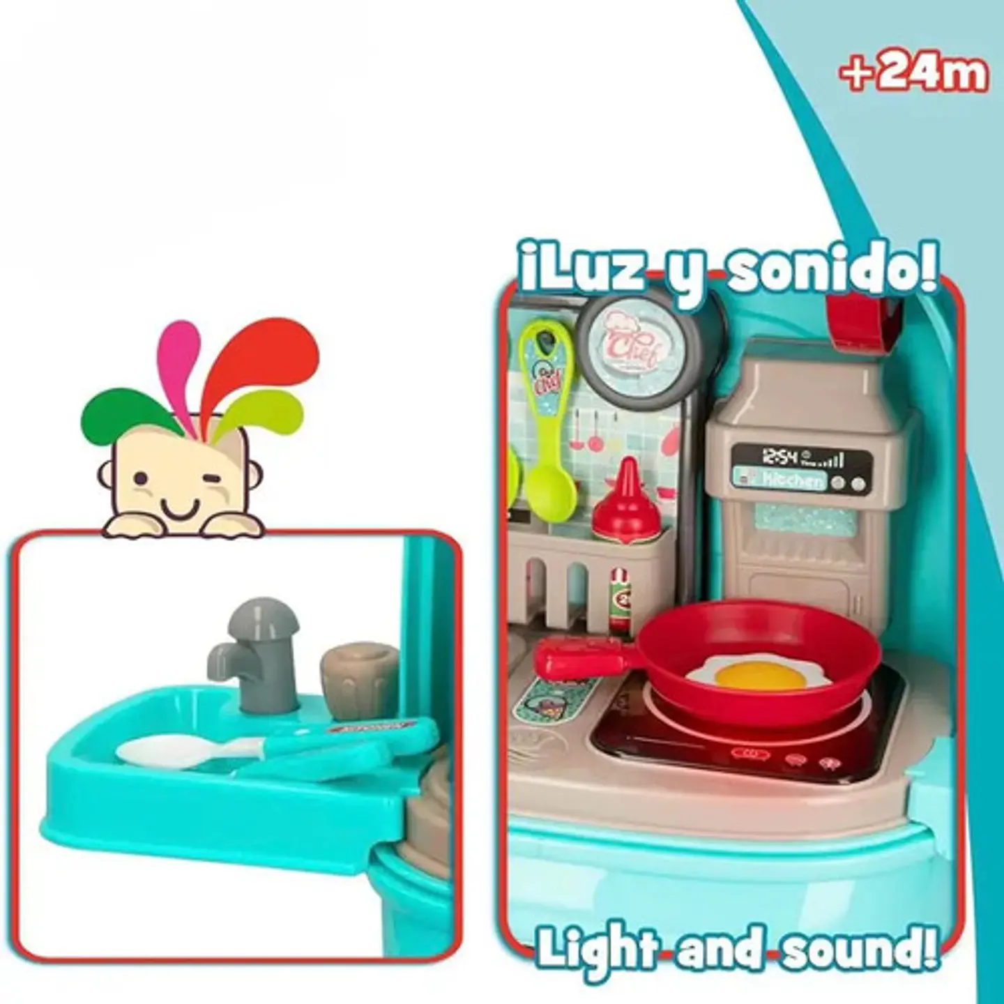 Maleta Con Ruedas Juguete Cocina Princesas Portátil 10