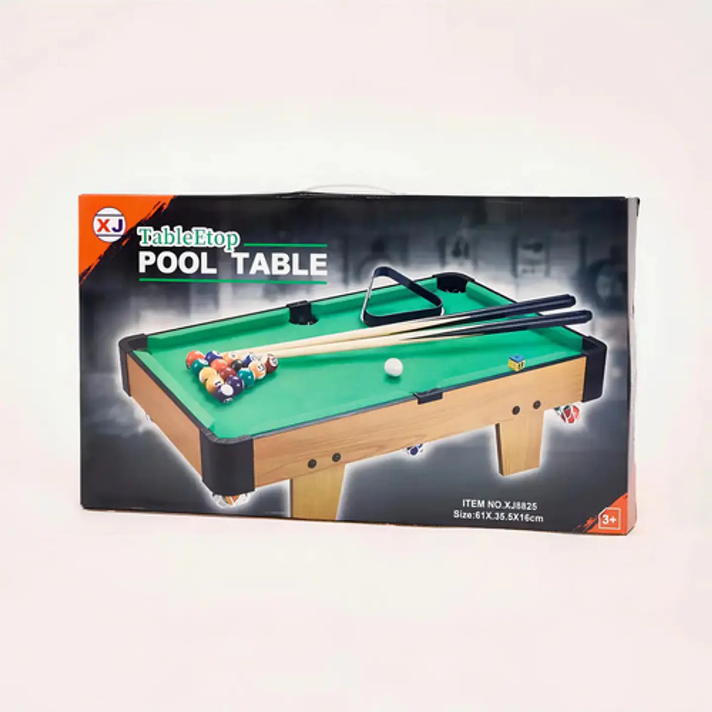 Mesa Billar Pool Tacos Bolas Tiza Organizador Xj8825 2