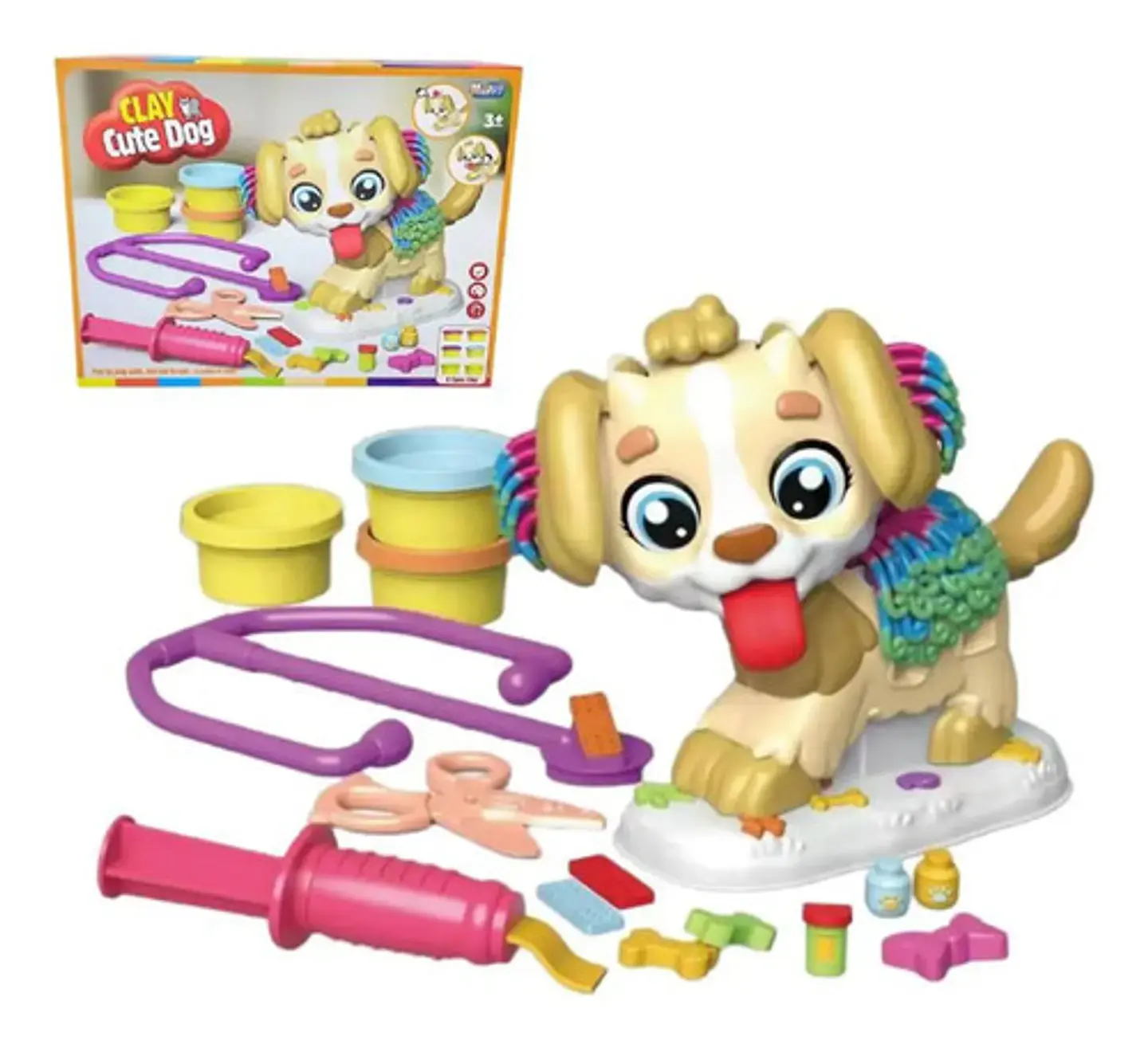 Set Masas Doh Moldeables Perro Veterinario Play Accesorios 2