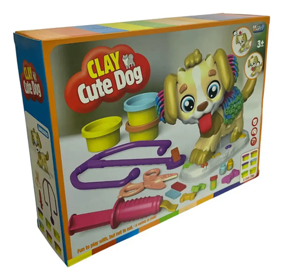 Set Masas Doh Moldeables Perro Veterinario Play Accesorios 3