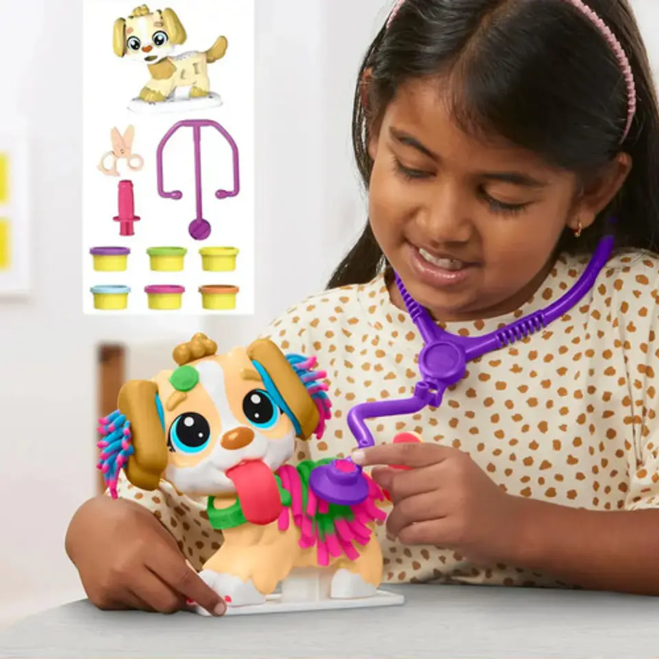 Set Masas Doh Moldeables Perro Veterinario Play Accesorios 4