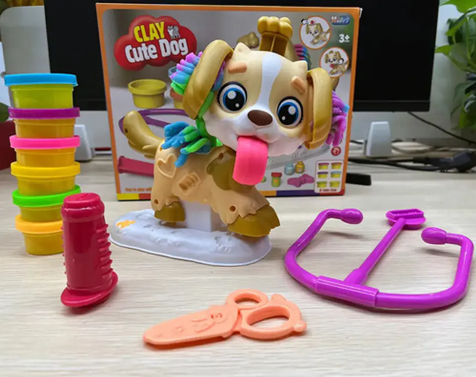 Set Masas Doh Moldeables Perro Veterinario Play Accesorios 5