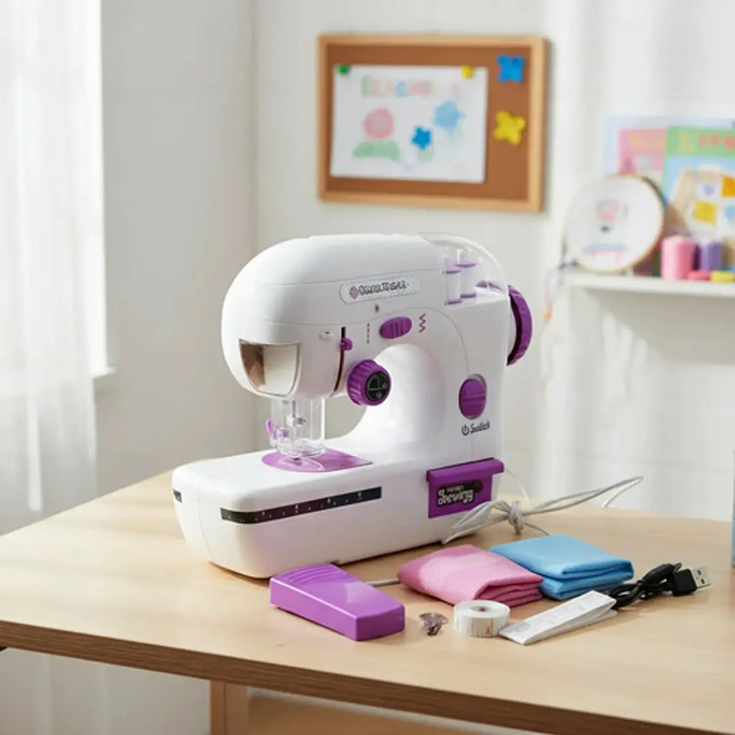 Maquina De Coser De Juguete Sewing Machine Niñas Blanco 3