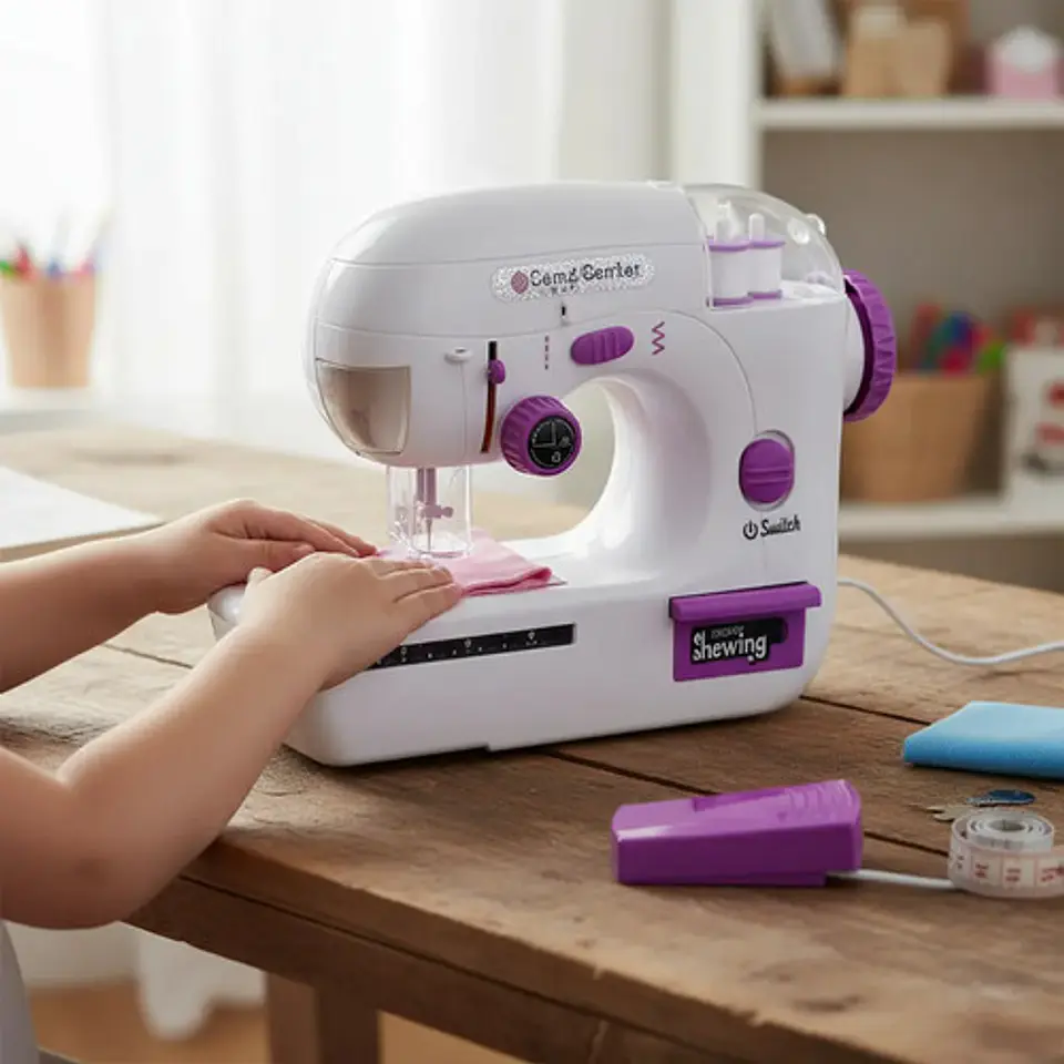 Maquina De Coser De Juguete Sewing Machine Niñas Blanco 4