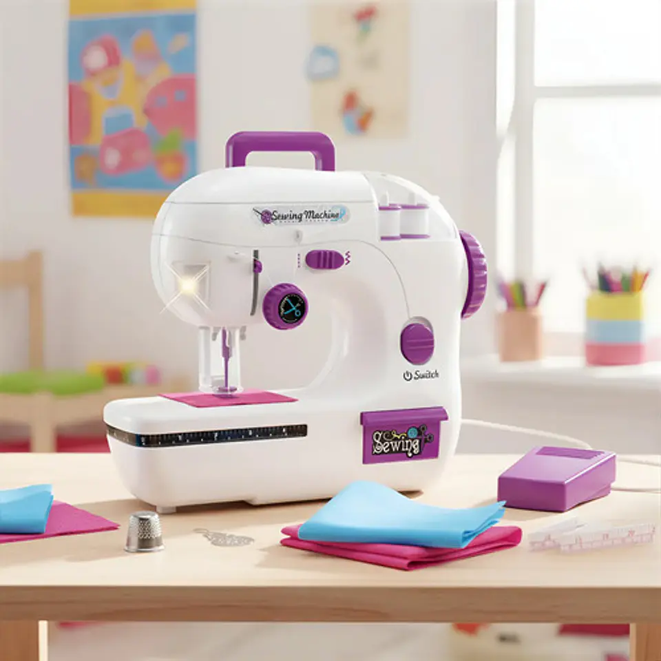 Maquina De Coser De Juguete Sewing Machine Niñas Blanco 9