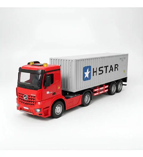 Mula Control Contenedor Truck Carga Tractomula Camion Hstar Rojo Trailer Contenedor