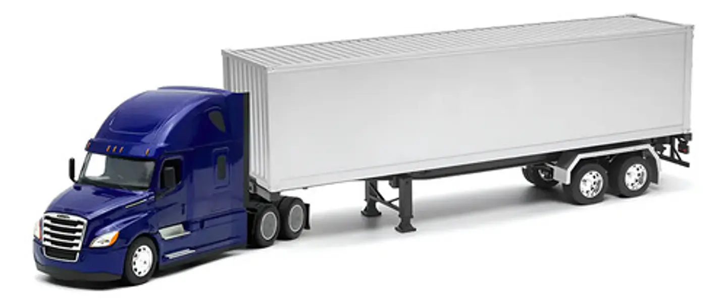 Tractomula Welly Freightliner Century Class St 1:32 Color Azul Container 1