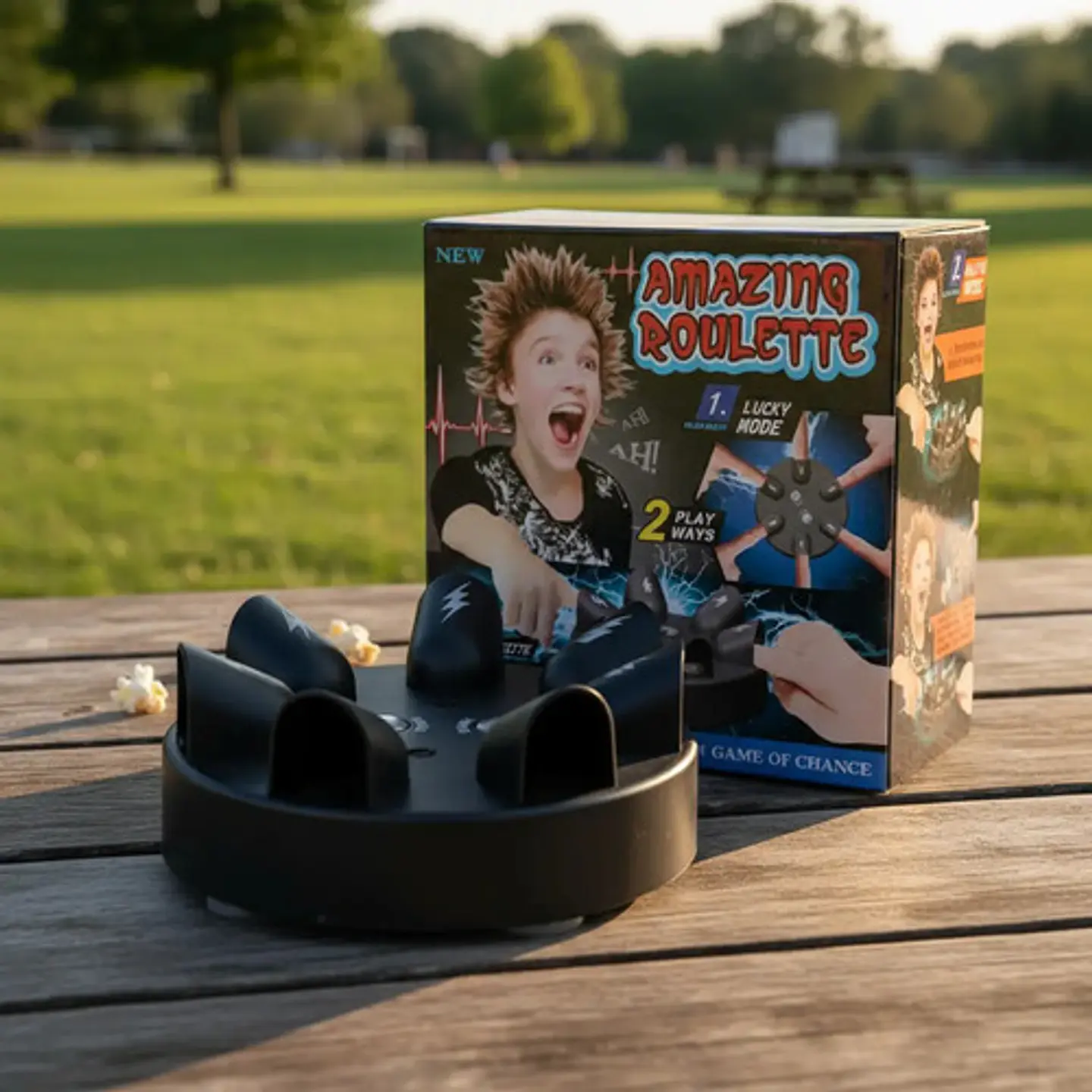 Juego Choque Eléctrico Detector Mentiras 6 Jugadores Bromas Negro 4
