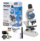 Microscopio Trinocular Óptico 1200x Blanco Didáctico C2208 Macrooutlet 3v - Miniatura 1