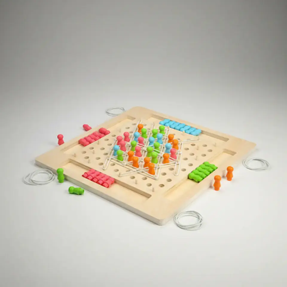 Juego De Mesa Triangulación Clavijas Didáctico Madera 1