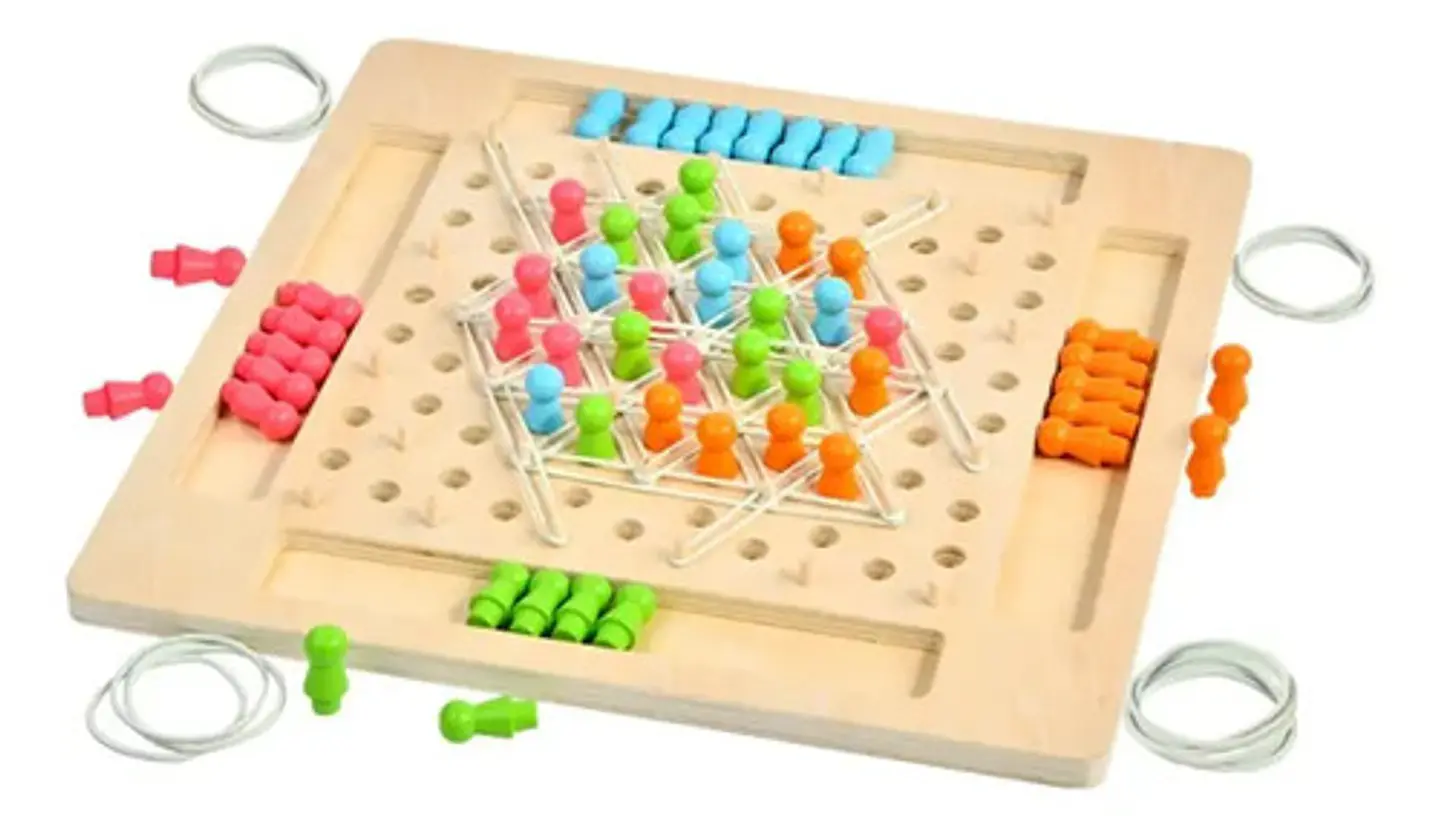 Juego De Mesa Triangulación Clavijas Didáctico Madera 3