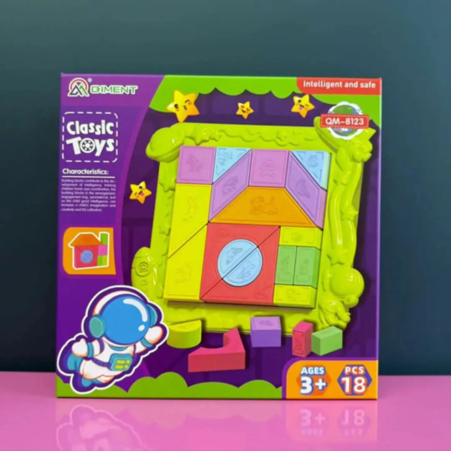 Rompecabezas Didáctico De Bloques 18 Piezas Para Niños 1