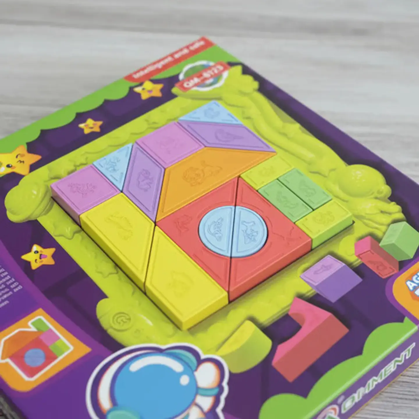 Rompecabezas Didáctico De Bloques 18 Piezas Para Niños 4