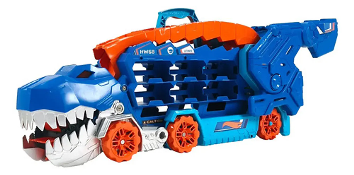 Hot Wheels City Pista De Juguete Súper Remolque De T-rex Col 3