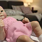 Muñeca Reborn Bebe Real Dormida Respira Llora Silicona - Miniatura 4
