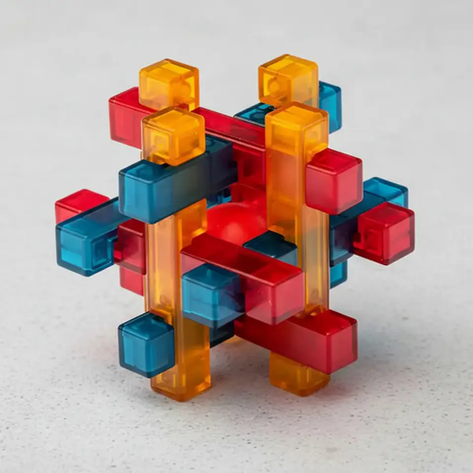 Cubo Rubik 3x3x3 Luban Lock Rosa Chicle Rompecabezas 3d 1