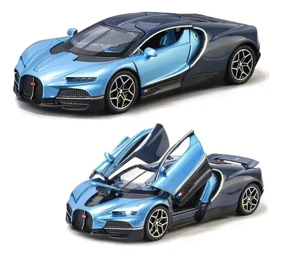 Carro A Escala 1:24 Bugatti Chiron Coleccionable Metalico 1