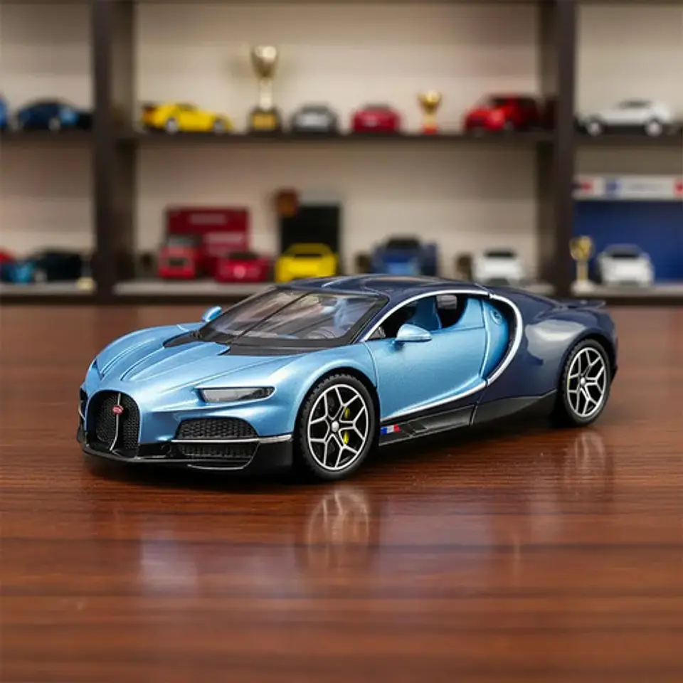 Carro A Escala 1:24 Bugatti Chiron Coleccionable Metalico 2