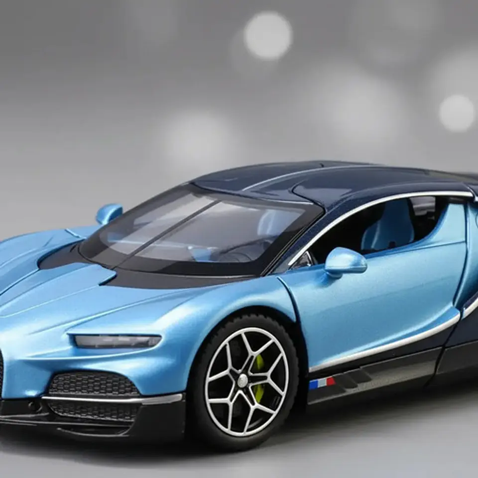 Carro A Escala 1:24 Bugatti Chiron Coleccionable Metalico 5
