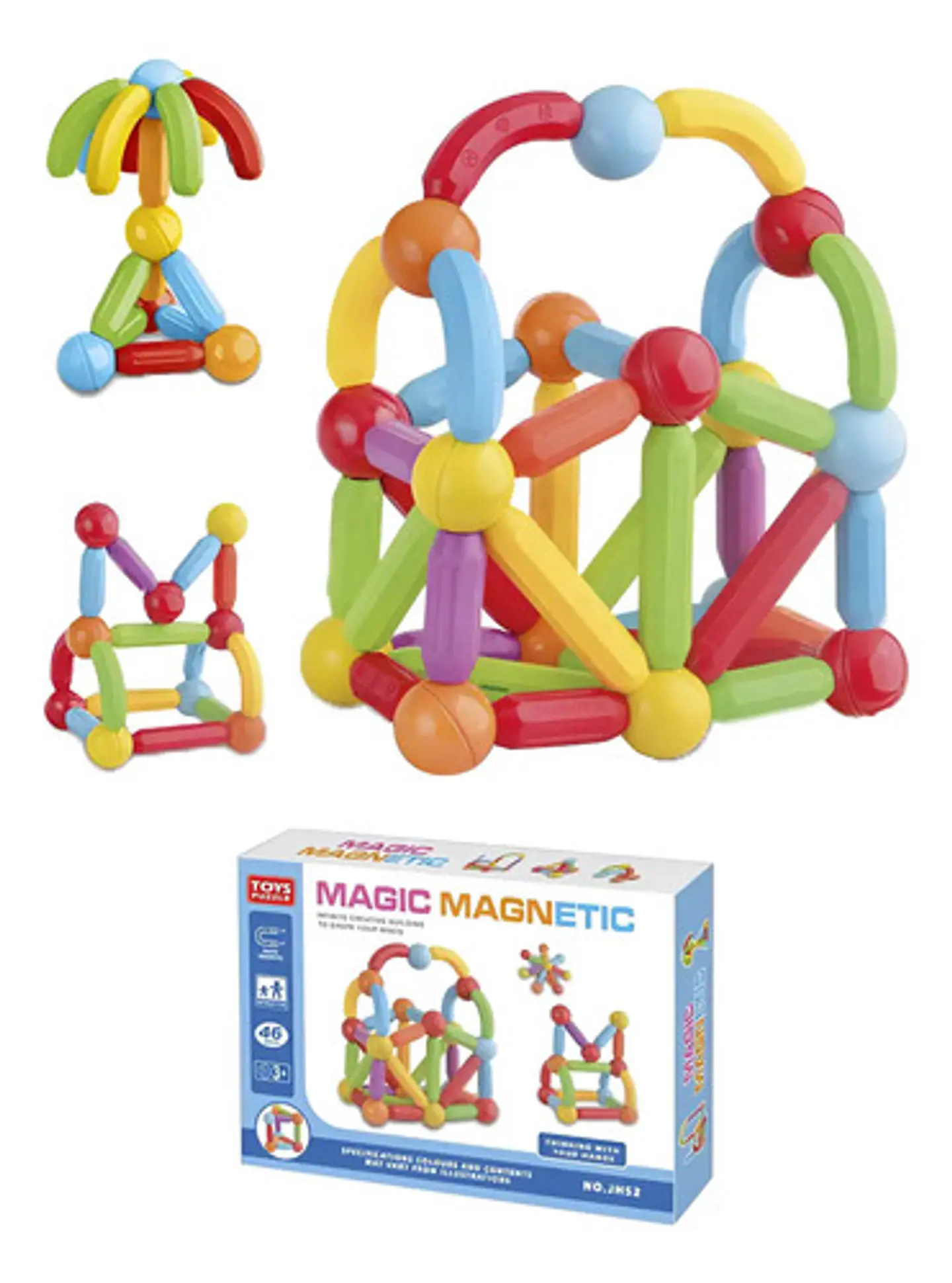 Armatodo Bloques Magnéticos Juguete Infantil 46 Pcs 46 Mo 1
