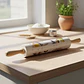 Rodillo Para Amasar Siliconado Mango Madera Panaderia Pizza Beige Con Chispas - Miniatura 1