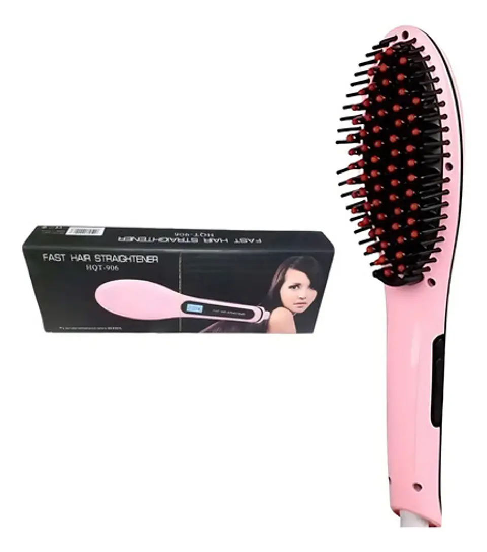 Cepillo Alisador Fast Hair Straightener Hqt 906 Rosa 3