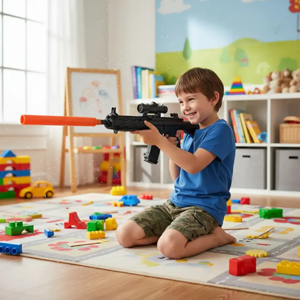 Pistola De Hidrogel M416 Navidad Juguete Negro-camuflado 3