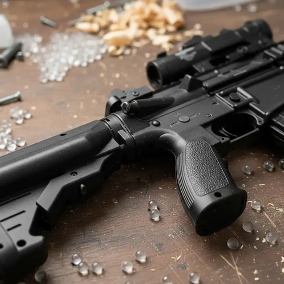 Pistola De Hidrogel M416 Navidad Juguete Negro-camuflado 4