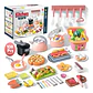 Kit Cocina Infantil 108 Pcs Utensilios Cucharas Cuchillos Coral Claro - Miniatura 1