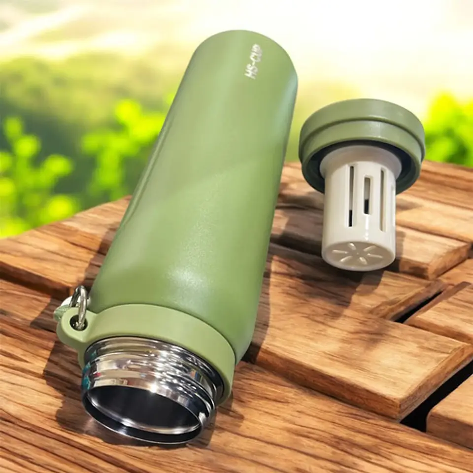 Termo Vaso Térmico Portátil Acero Inoxidable 800ml Manija 4