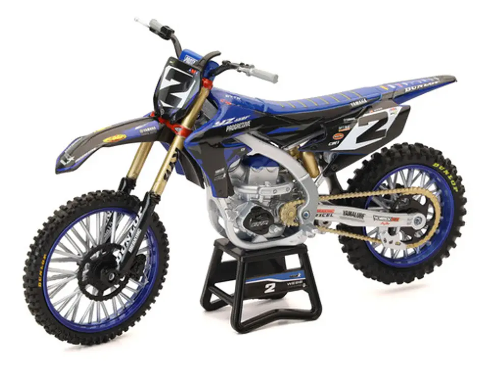 Moto New ray yamaha yz450f 2017 escala 1:6 Azul 1