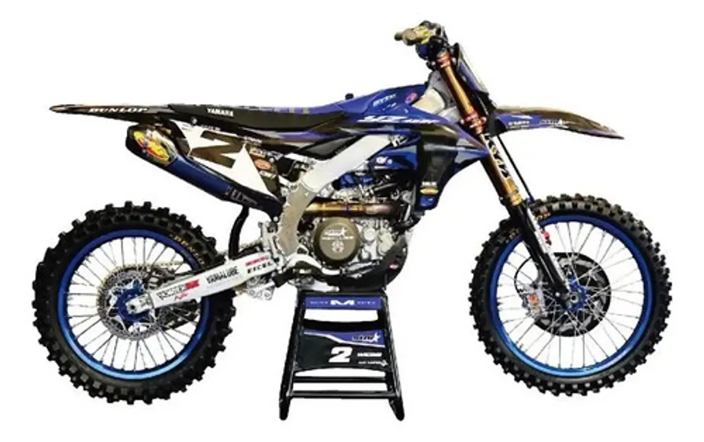 Moto New ray yamaha yz450f 2017 escala 1:6 Azul 2