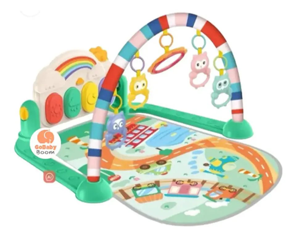 Gimnasio Piano Musical Para Bebes Sonajeros Y Tapete De Piso 2