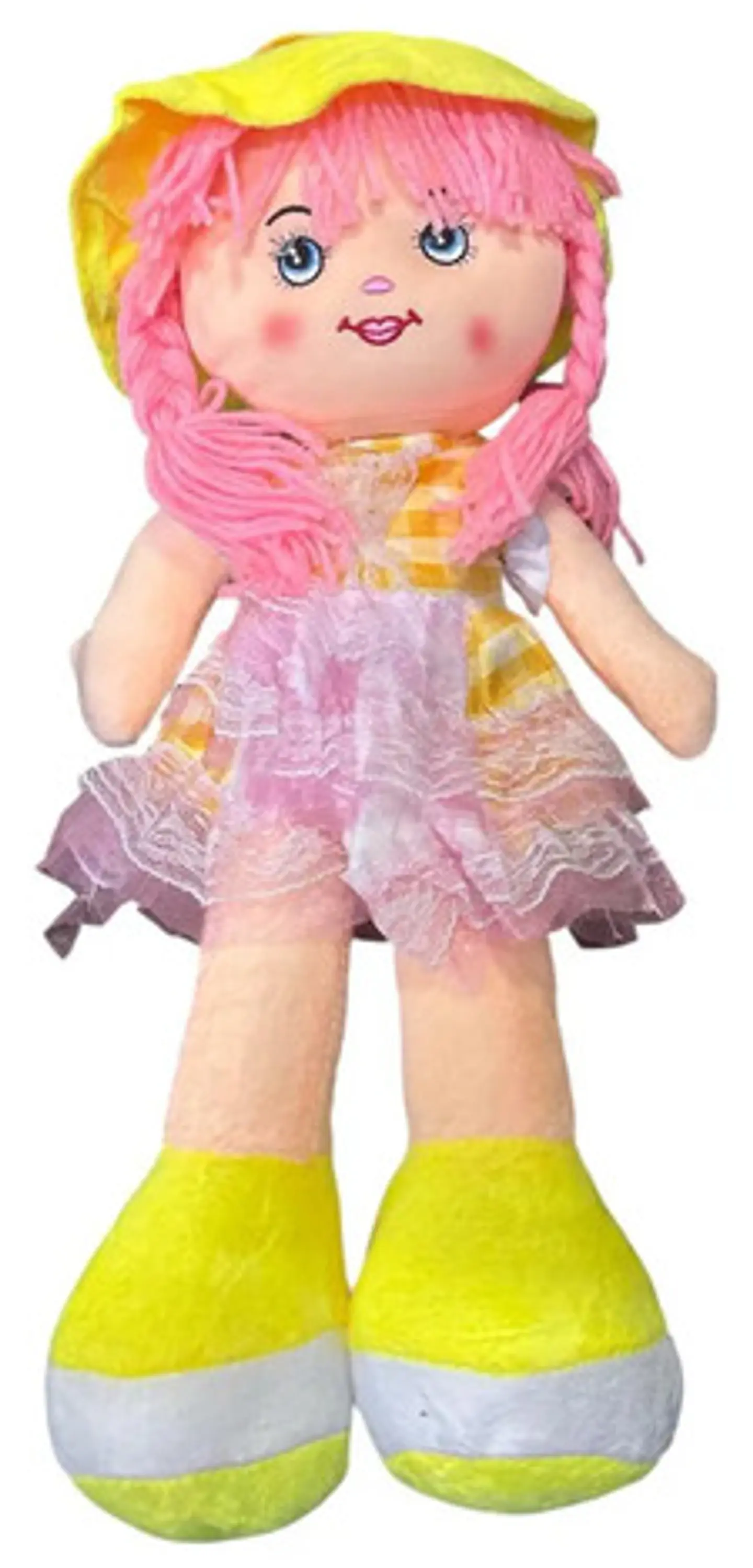 Muñeca De Trapo Grande Suave Con Vestido Niñas Bebés 1