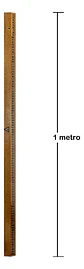 Regla De Madera Resistente X 1 Metro Marron Modisteria - Miniatura 5