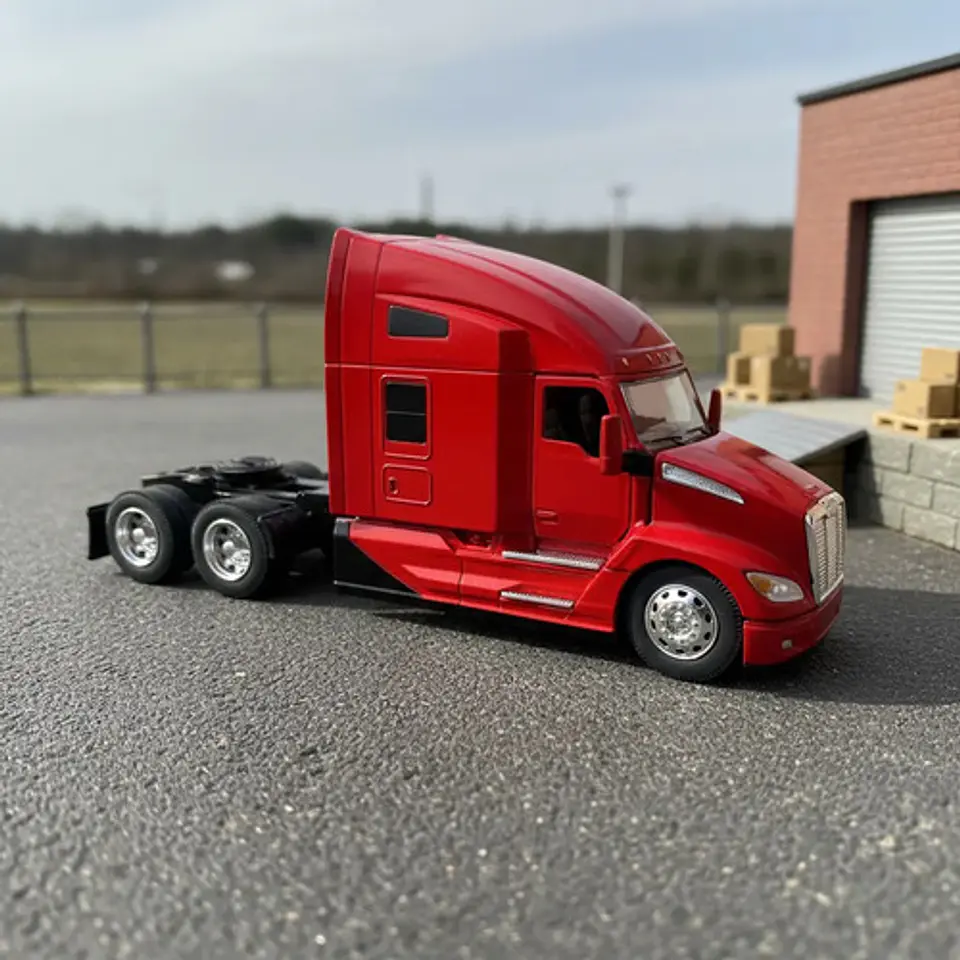 New Ray 1:32 Tracto Kenworth W900 Clásico Negro Rojo 1