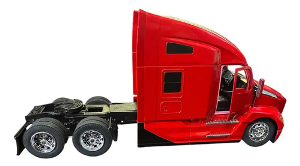 New Ray 1:32 Tracto Kenworth W900 Clásico Negro Rojo 2