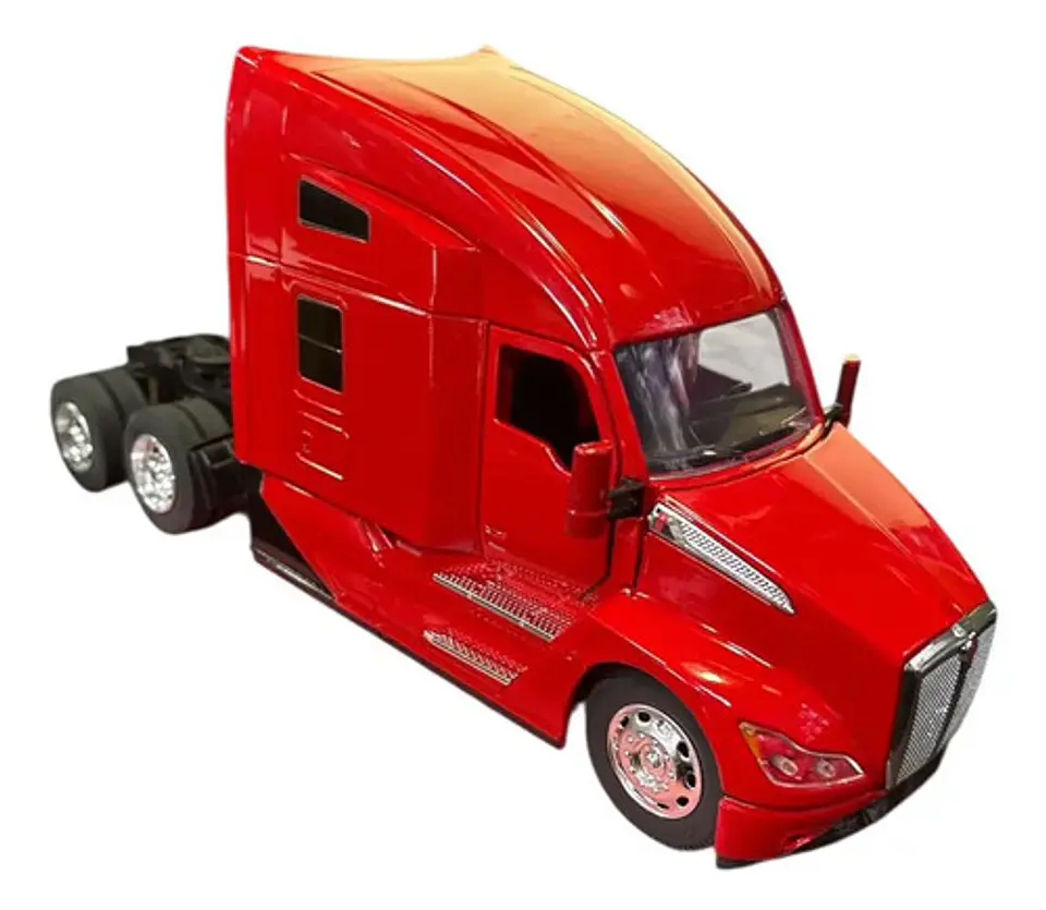 New Ray 1:32 Tracto Kenworth W900 Clásico Negro Rojo 3
